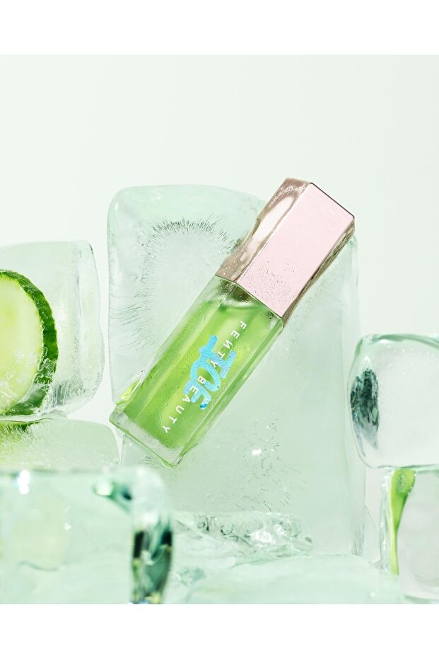 Gloss Bomb Ice Cucum’brrr 9ml | Cooling Lip Gloss with Sheer Cucumber Tint by Rihana - 6