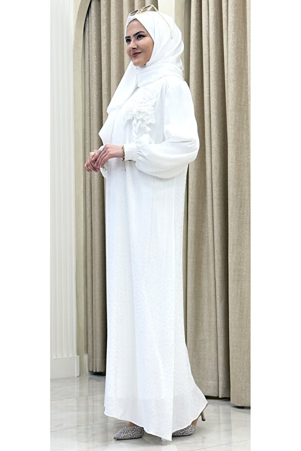 Bella Astarlı Tesettür Elbise - 3