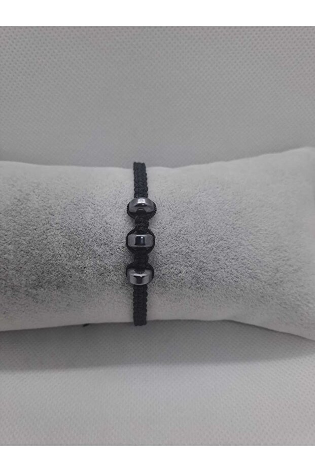 Hematite Natural Stone Li Adjustable Size Men's Bracelet | Macrome Bracelet | Gift Bracelet