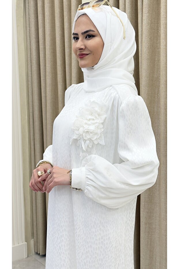 Bella Astarlı Tesettür Elbise - 4