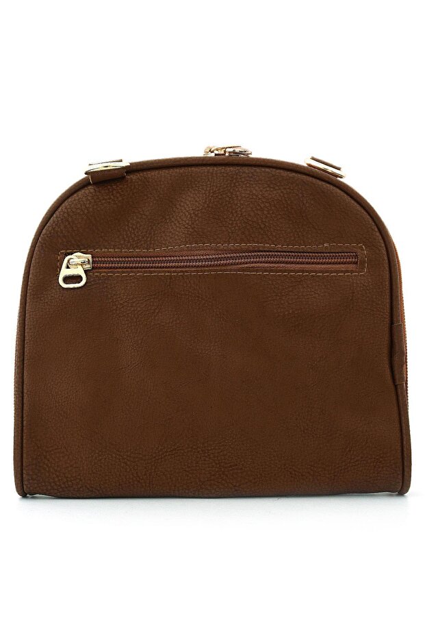 حقيبة تسوق محمولة ذات حجم مزدوج باللون البني - 2