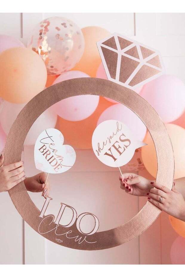 Rose Gold Ring Photo Booth Frame