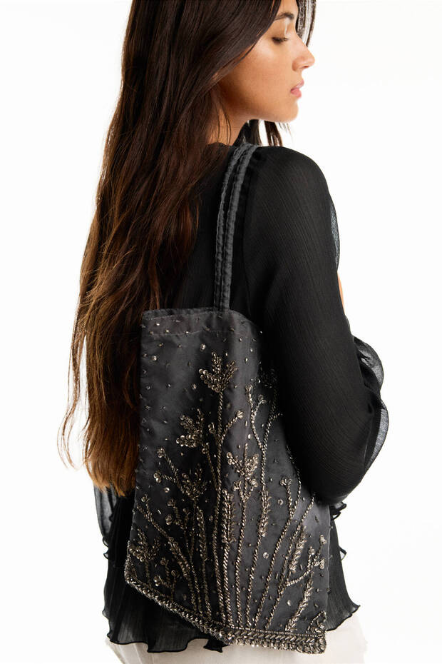 Boncuk detaylı çanta - 1