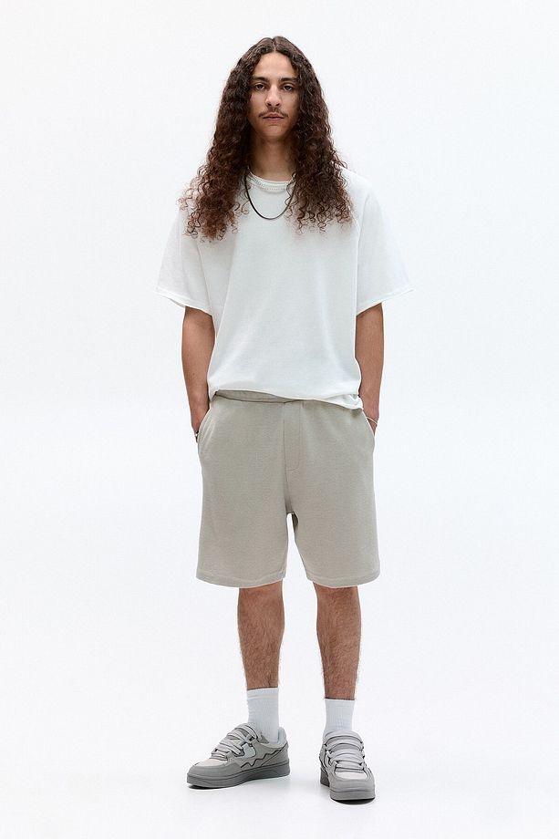 Gofre kumaş Bermuda jogger - 1