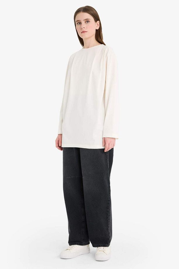 Regular Fit Bisiklet Yaka Uzun Kollu Tunik F3096AX25SM - 2