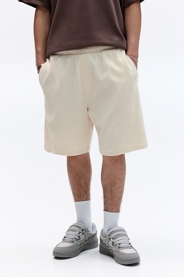 Gofre kumaş Bermuda jogger - 2