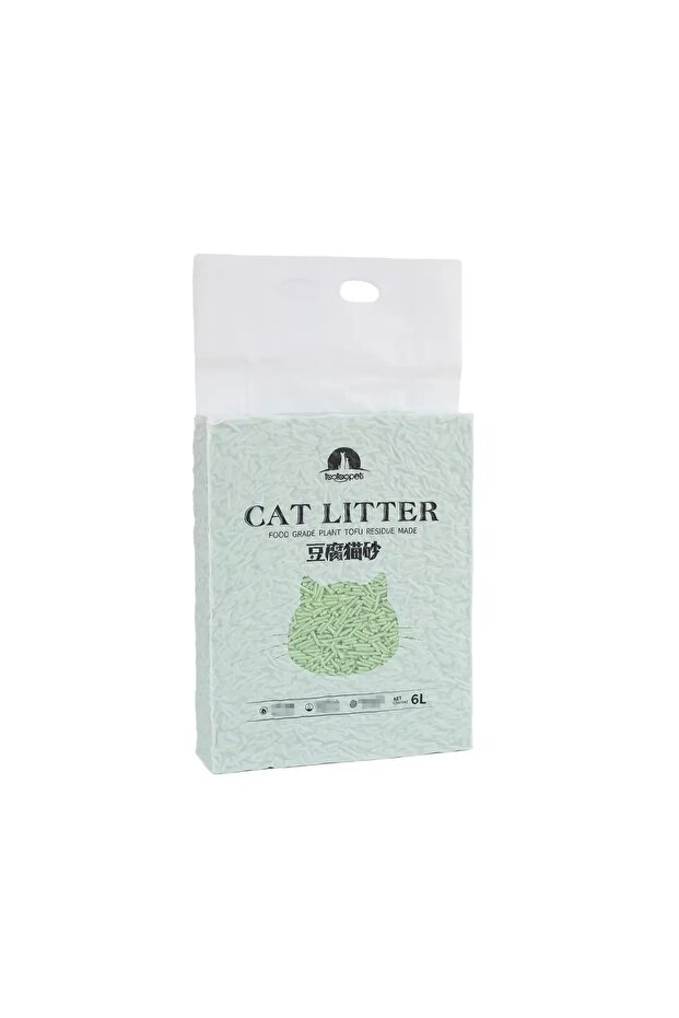 Biodegradable Fast Clumping Natural Fresh Tofu Corn Cat Litter 6L ( Green Tea)