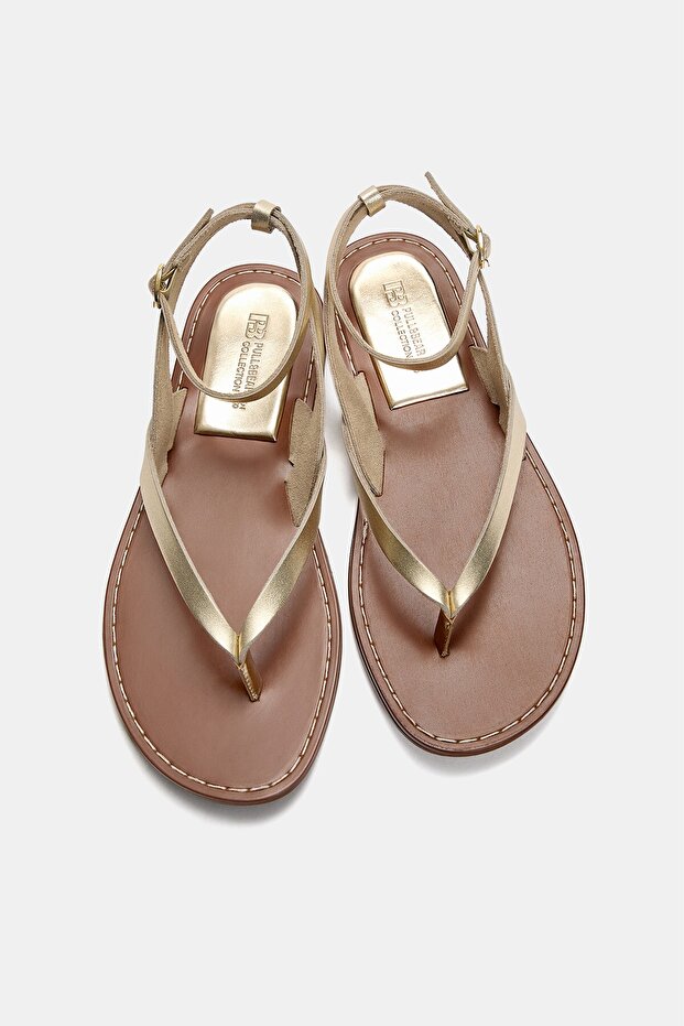 Dore düz deri sandalet - 3