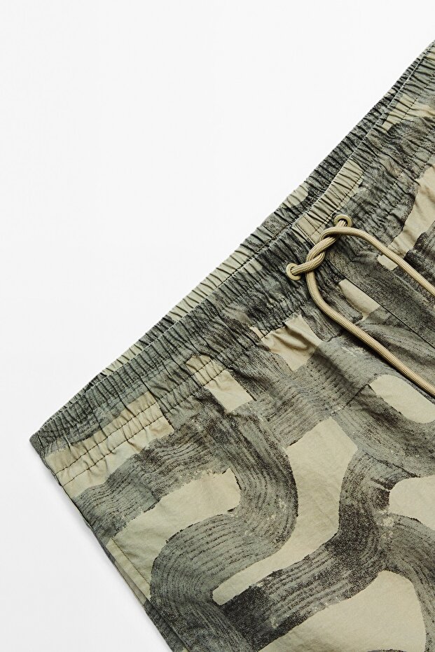 Desenli deniz şortu - 6