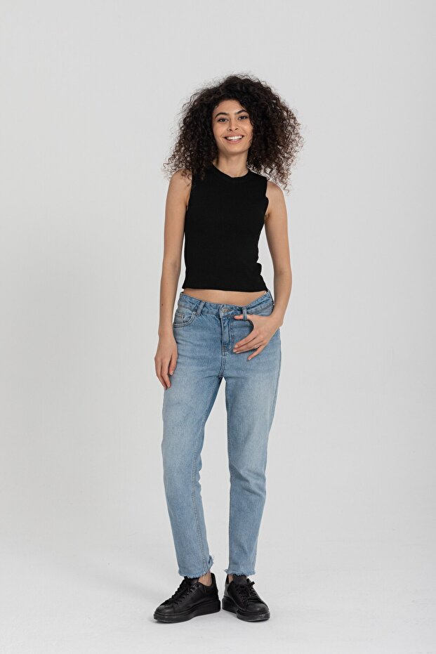 Basic Siyah Kolsuz Crop Kadın Triko - 8