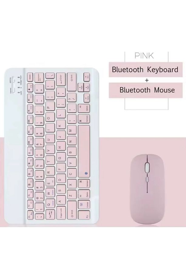 Kablosuz Bluetooth Klavye ve Mause Seti (Tüm Cihazlara Uyumlu Akıllı Taşınabilir Şarj Edilebilir) - 7