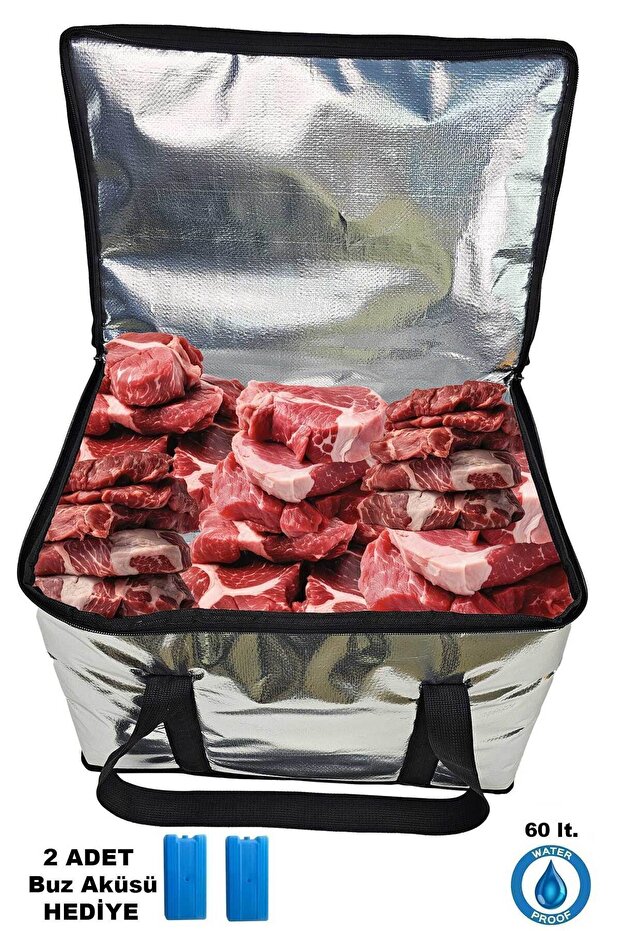 Woys Bags Ekstra Korumalı İçi Dışı Termal Et Taşıma Çantası - 50 cm x 35 cm x 35 cm - Piknik Kamp Çantası