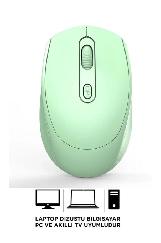 Kablosuz Mouse Zarif Tasarım Sessiz Click 2.4Ghz Tüm Cihazlarla Uyumlu Optik Mouse - 1