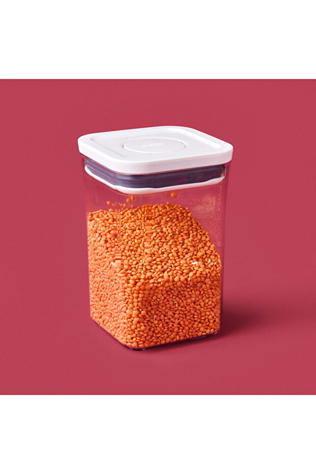Pop Container Short Size Square Storage Container - Transparent - 1 Lt - 2