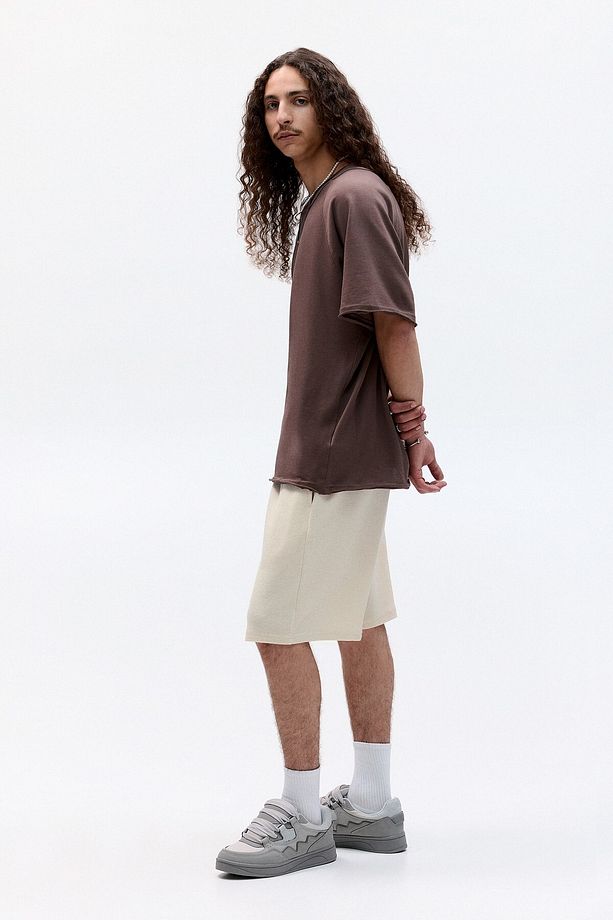 Gofre kumaş Bermuda jogger - 3