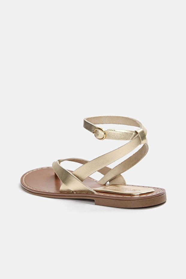 Dore düz deri sandalet - 5