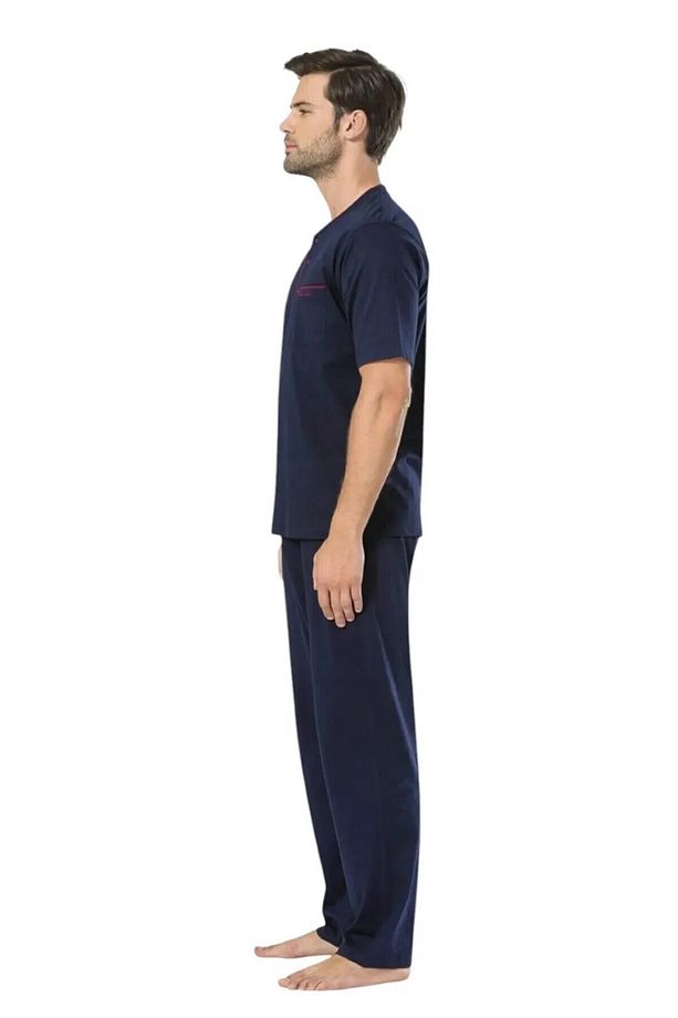Erkek Giyim 3'lü Kısa Kollu %100 Pamuklu Pijama Takımı O1.L0.I2.VPC.24 - 5