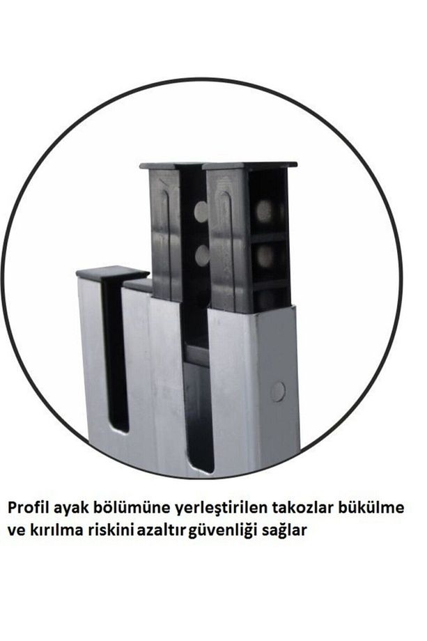 Aluminyum Katlanır Çok Amaçlı Akrobat Merdiven 20 Basamak 5.7 Metre - 5