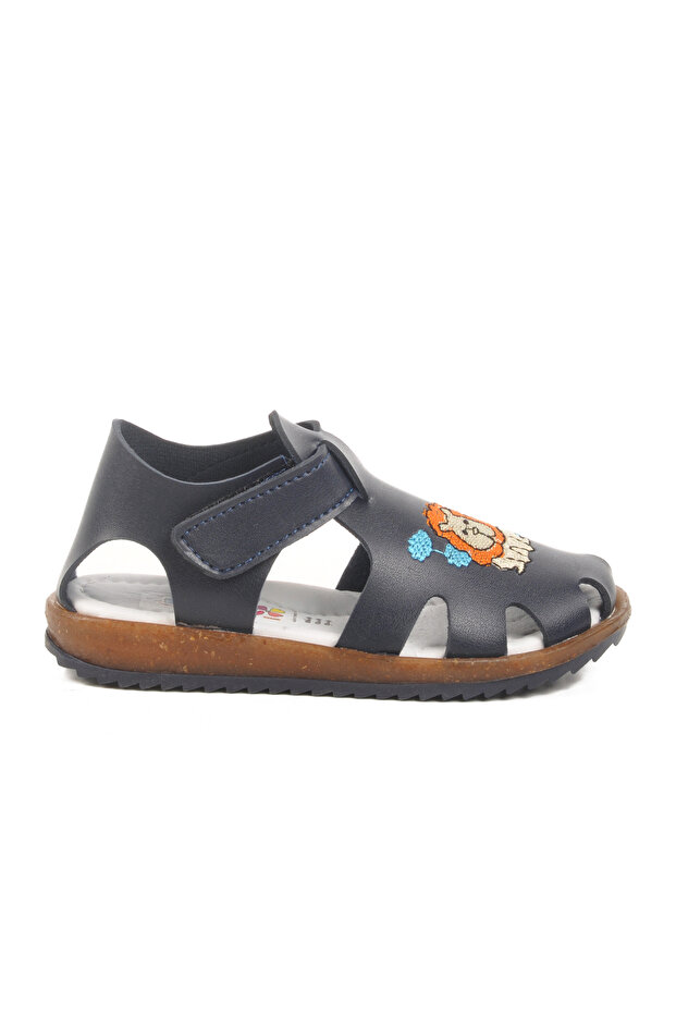 Navy Blue Velcro Boys Sandals 17373 P