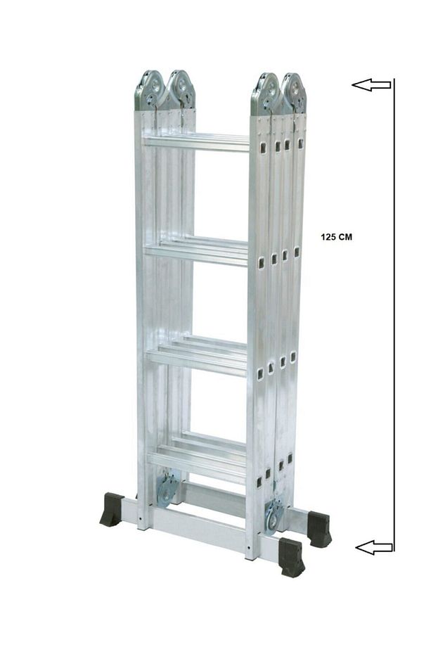 Aluminyum Katlanır Çok Amaçlı Akrobat Merdiven 20 Basamak 5.7 Metre - 4