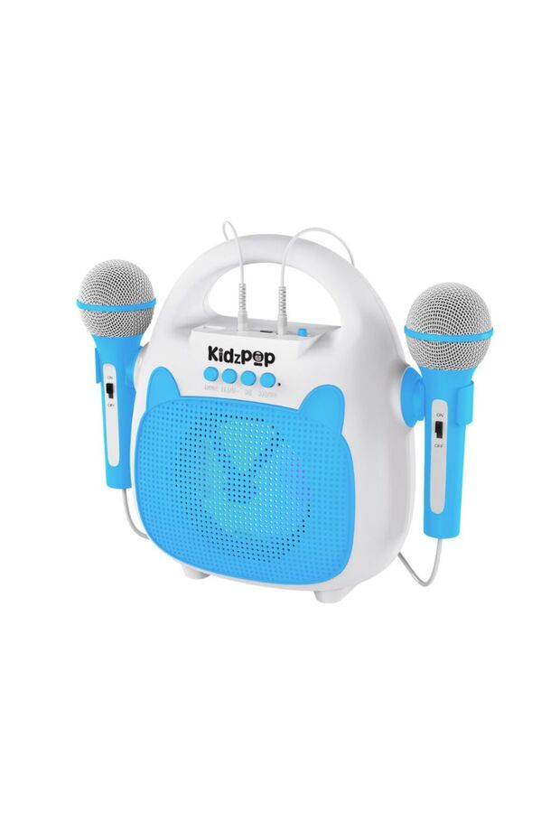 Kidz Pop Kids Karaoke Machine with Bluetooth, LED Lights & 2 Wired Microphones