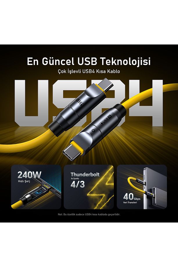The Future Creative Power 8-in-1 240W PD 3.1 Süper Hızlı Şarj/Data Kablo Seti, Type-C to Type-C - 2