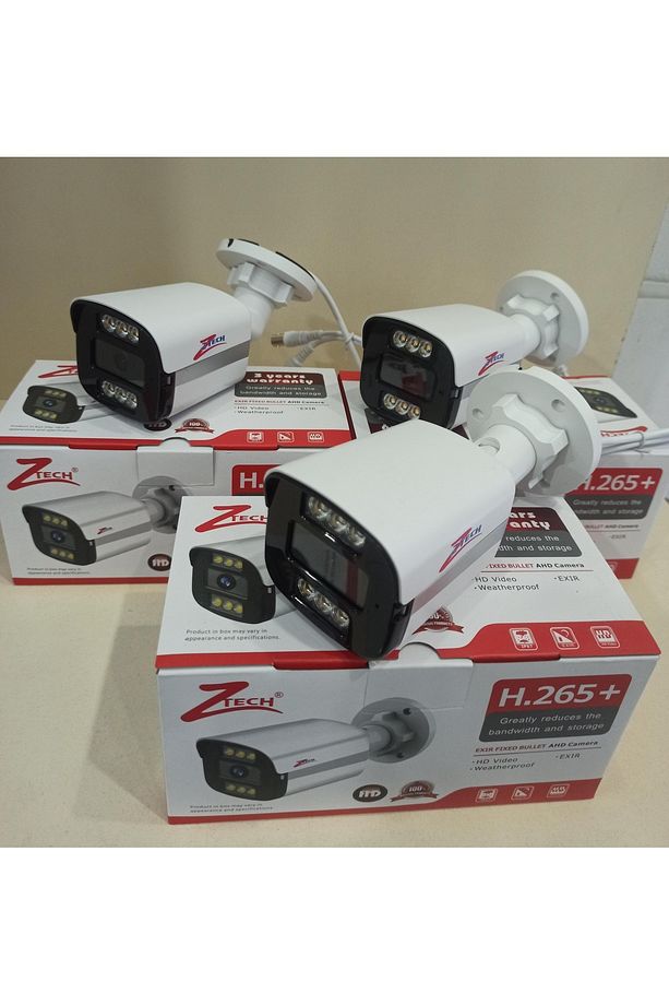 GÜVENLİK KAMERASI 3 ADET ZTECH 2MP AHD COLORVU ZR-2045 BULLET KAMERA - 1
