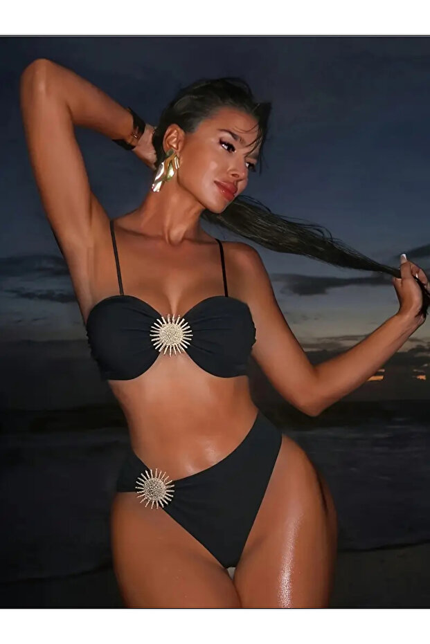 New Women's Bikini Set with Stylish Sun Detail