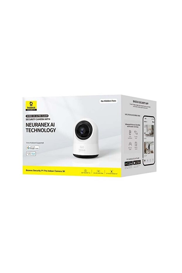 Security P1 Pro Indoor 3K Wi-Fi Güvenlik Kamerası , AI Algılama, Gece Görüşü Alexa ve Google uyumlu - 8