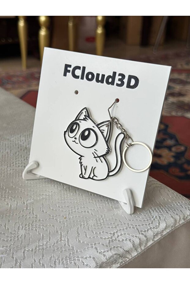 ميدالية مفاتيح على شكل قطة موديل مينا - 2
