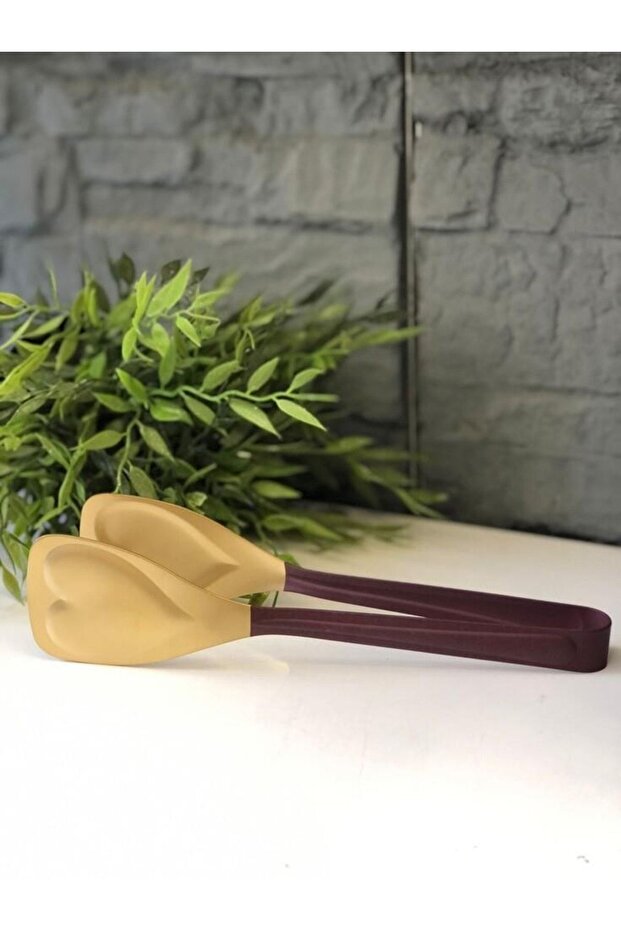Cake Steel Tongs Matte Gold Purple