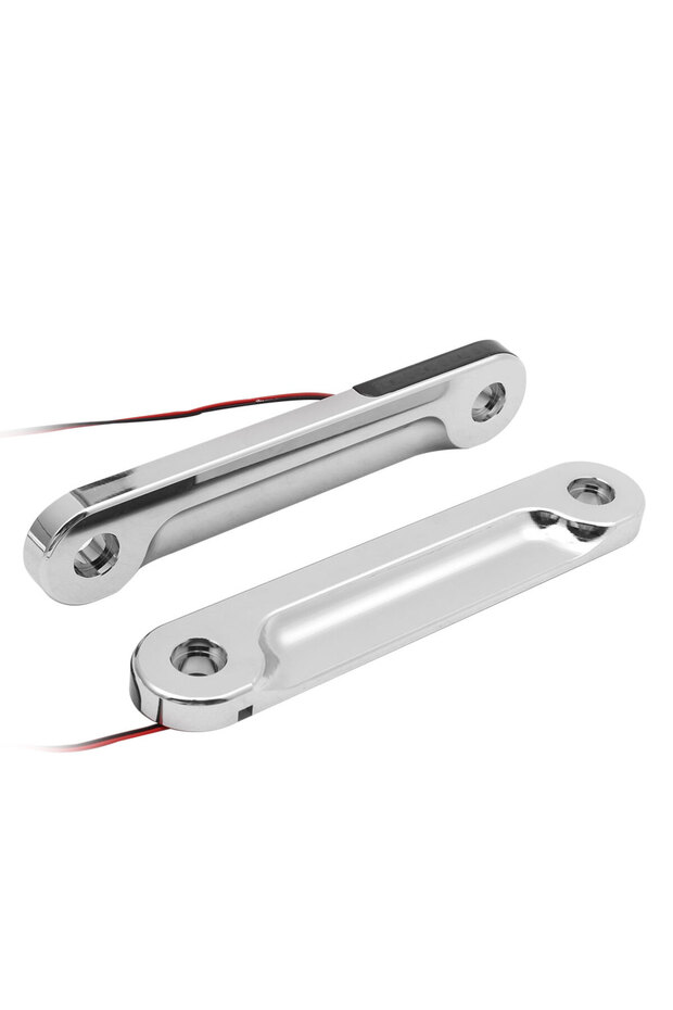 Chrome Motorcycle Aluminum Front LED Flush Fork Turn Signals Light Brackets For Harley Touring Elect