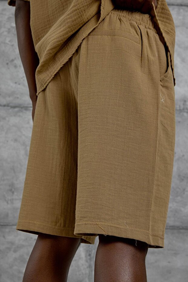 شورت موسلين بني أساسي - 6