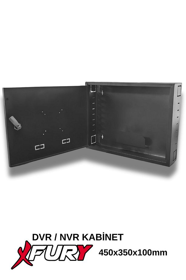 Dvr Pano/box Nvr Cctv Rack Kabinet Ve Monitör Koruma Kutusu Antrasit - 7