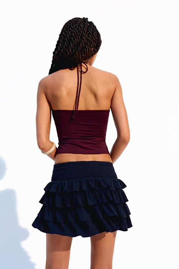 Fırfırlı mini etek - 3