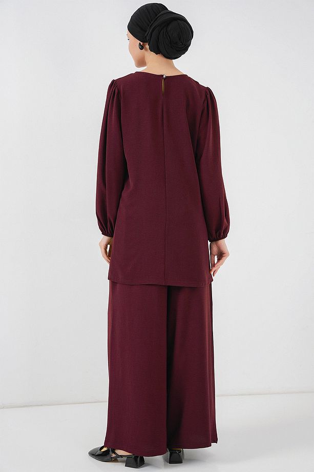 Ayrobin Tunik Pantolon Alt Üst Takım 6712 - Y.Bordo - 3