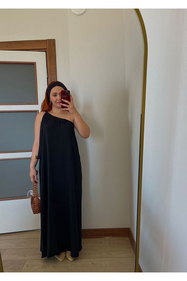 KADIN TEK OMUZ ELBİSE - 3