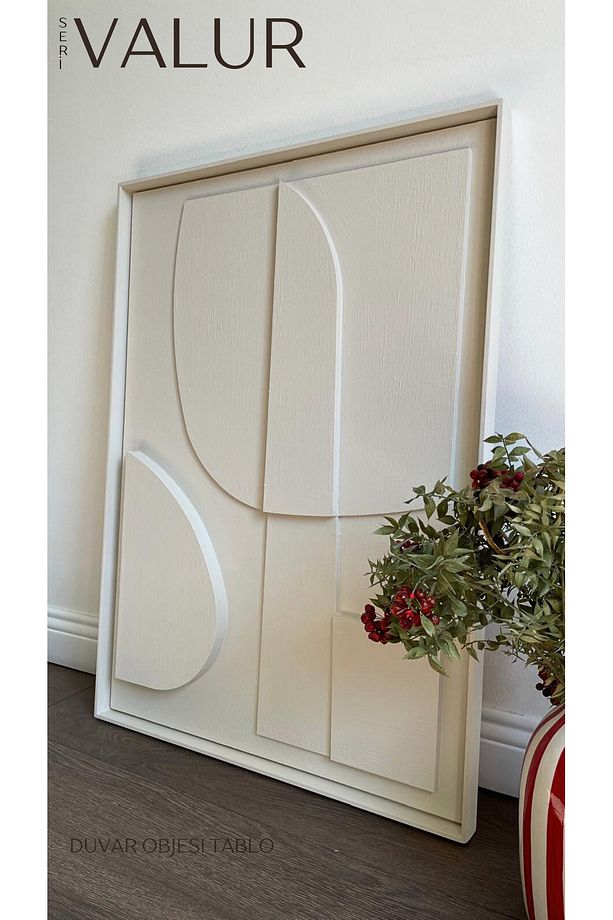 İskandinav Modern Soyut 3d Duvar Objesi Dokulu El Yapımı Minimalist Bohem Tablo - 5