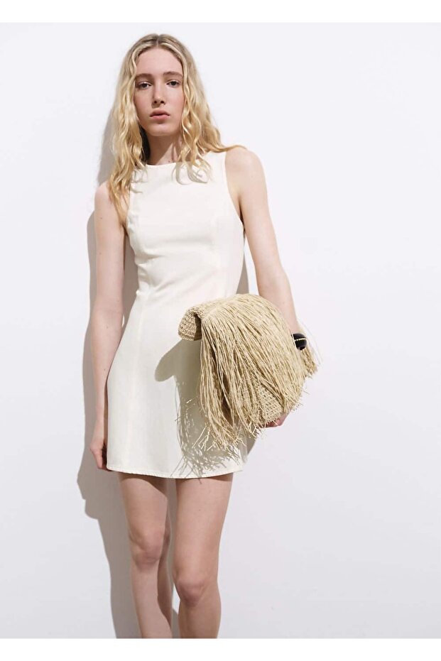 Evaze denim elbise - 1