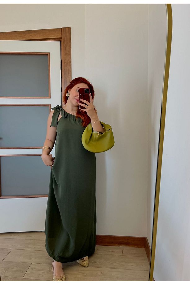 KADIN TEK OMUZ ELBİSE - 5
