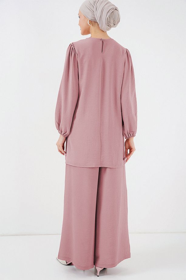 Ayrobin Tunik Pantolon Alt Üst Takım 6712 - Pudra - 3