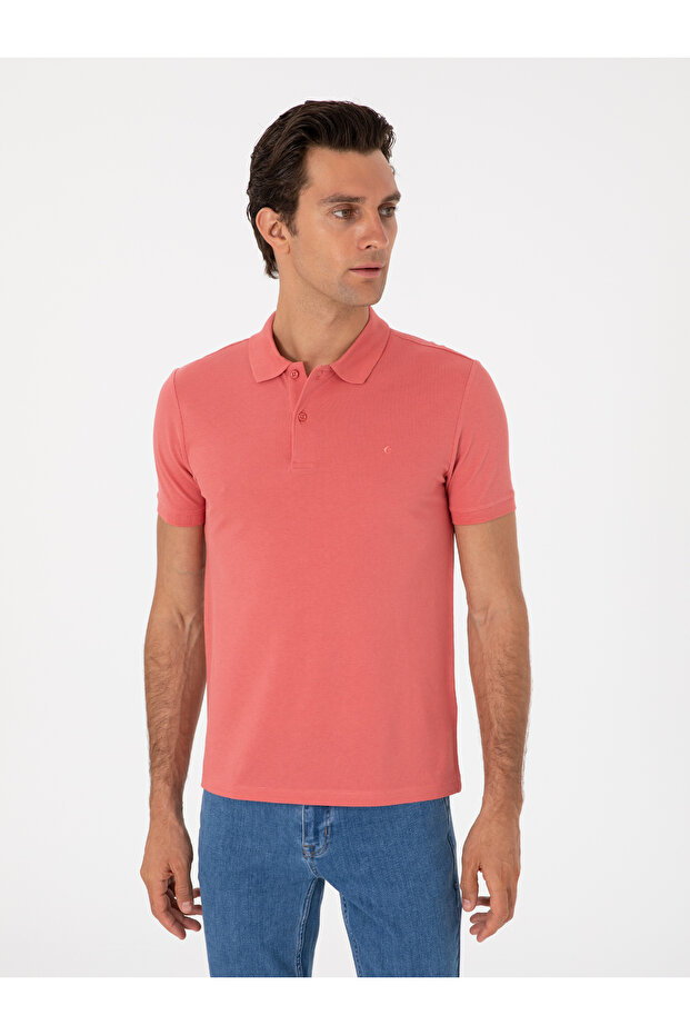 Pembe Slim Fit Basic Tişört 50310014-VR186 - 3