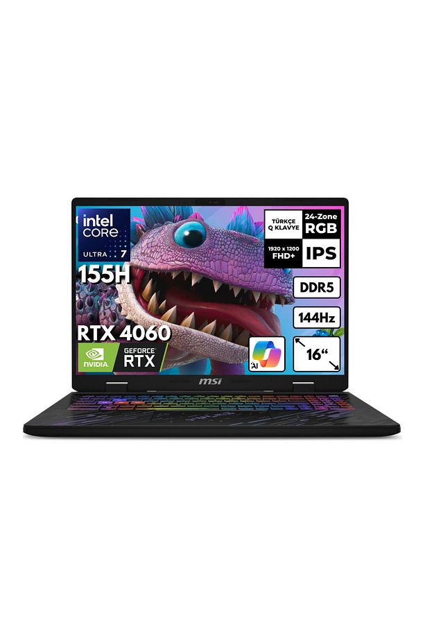 Pulse 16 AI Ultra 7-155H 48GB 2 TBSSD RTX4060 (8GB-140W) 16" FHD+ Freedos C1VFKG-087XTRHMF11 - 1