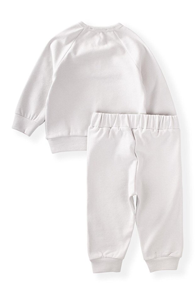 Men's Basic Suit with Raglan Sleeve Patch 1-5 Years Off White - 2