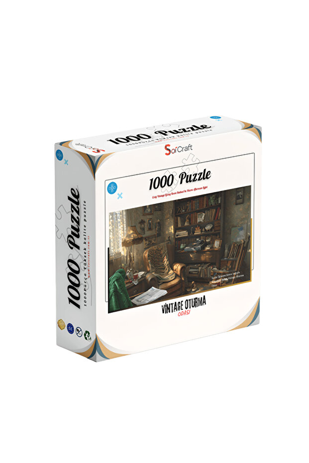 1000 Piece Puzzle Vintage Living Room