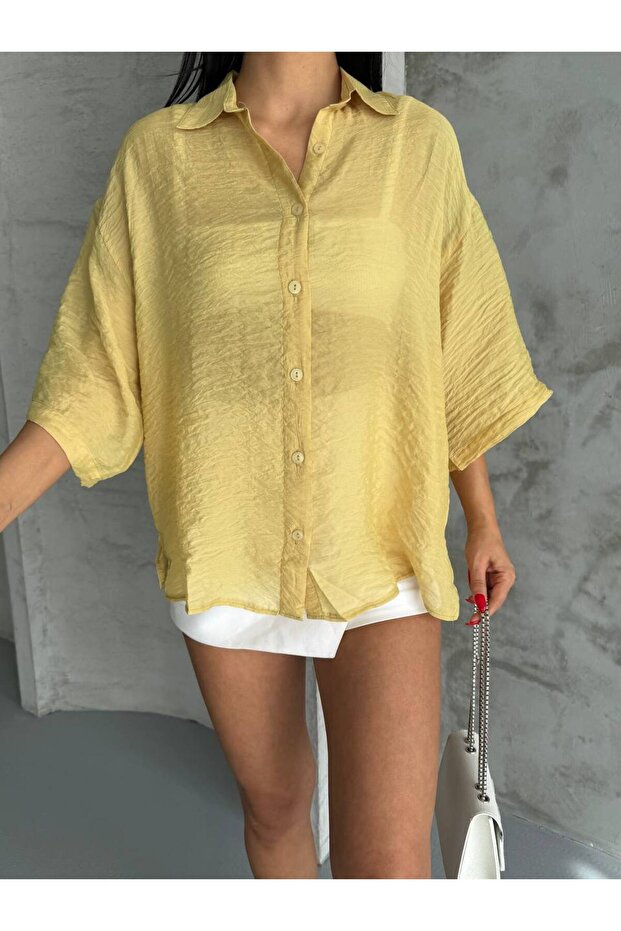 Transparan Salaş Gömlek - 3