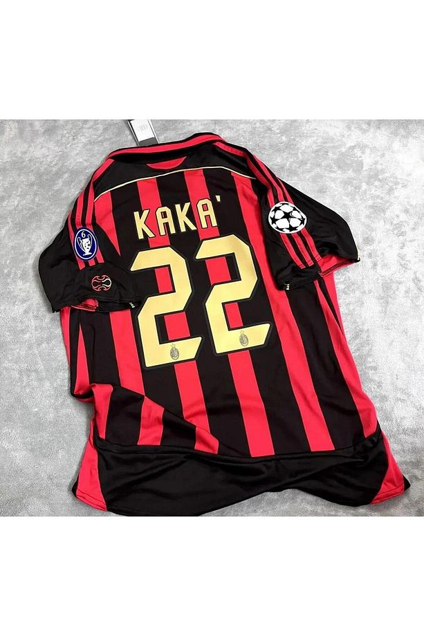 İnter milan 2007 kaka lite siyah iç saha retro yetişkin fıtbol forması HD1199 - 1