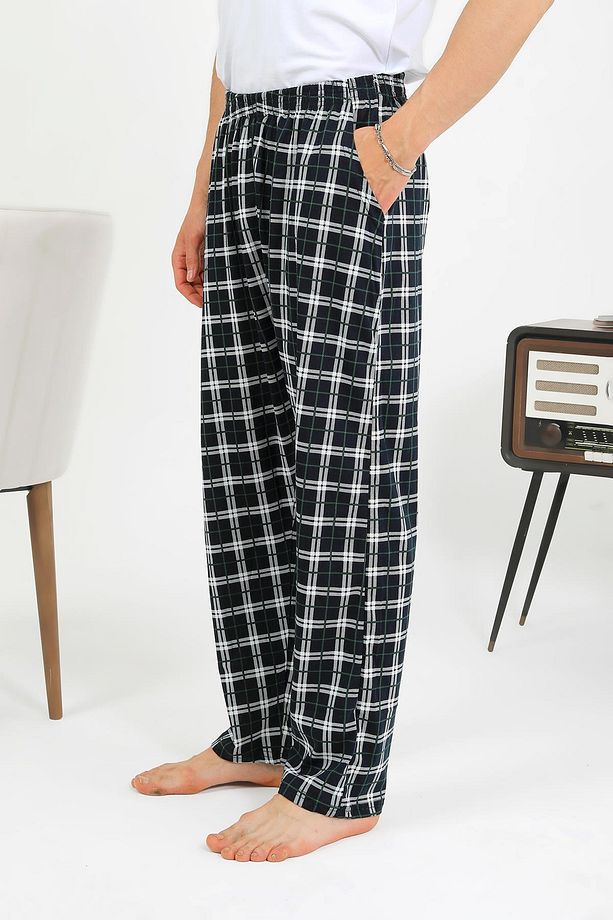 Erkek Pamuk Tek Alt Pijama Lacivert 27562 - 1