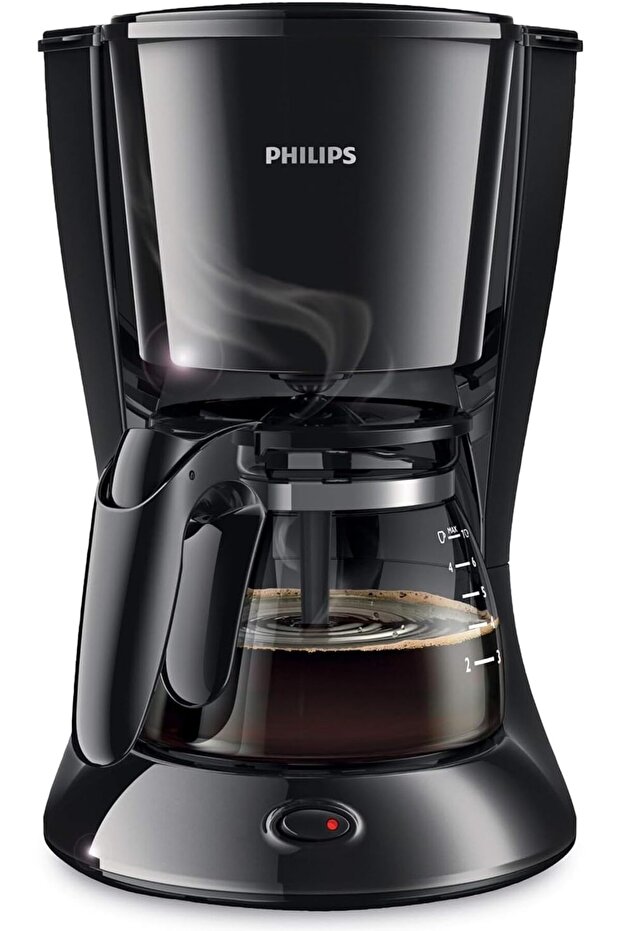Drip Coffee Maker - 0.6L, Up to 7 Cups, Glass Jug, Auto Off function, Black - HD7432/20