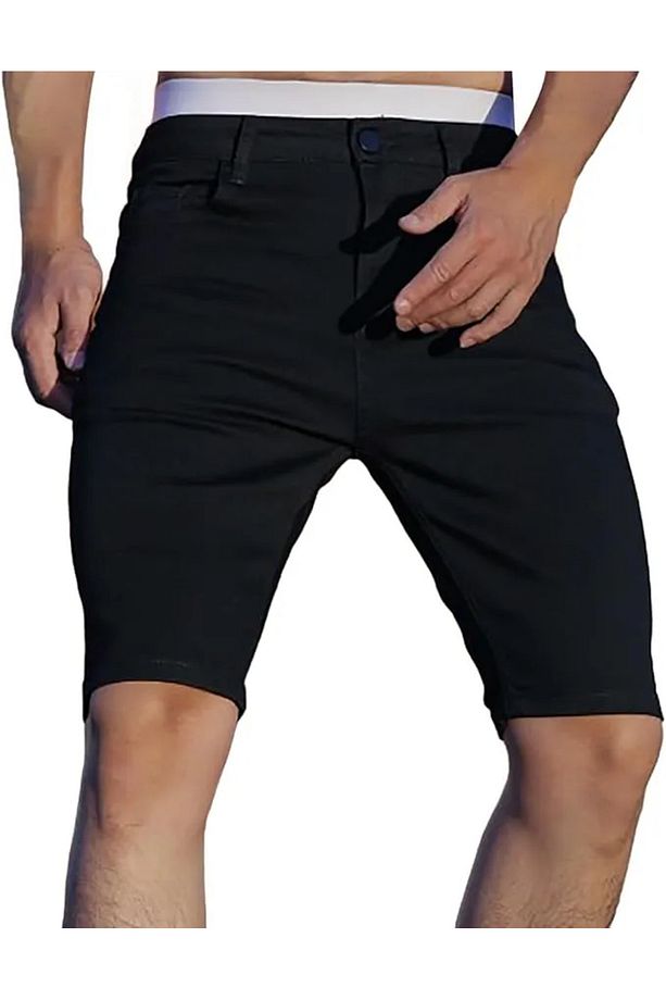 Kaizer Denim Erkek Siyah Baggy şort - 3